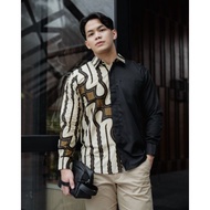 Kemeja Batik Pria NUC.ID Arya 03 (Hitam-Cream)