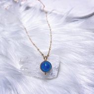 天然磷灰石 藍磷灰水晶項鍊 設計款