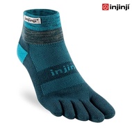 INJINJI TRAIL MW MiniCrew MIDNIGHT Split-Toe Running Socks Mint Color