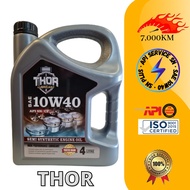 Thor 10W40 4L Semi Synthetic SN Engine Oil Car Lubricant API Certified  10W-40 4 Litre Minyak Hitam