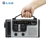 วิทยุ AM FM มือหมุนพลังงานแสงอาทิตย์แบบพกพา SW2 SW1ฉุกเฉินหลายแบนด์