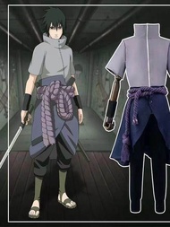 ชุดคิดสติ๊กเกอร์อินทรีย์แบบเต็มชุดสำหรับเล่นบทบาท ชุดคอสเพลย์ Naruto Shippuden Sasuke Uchiha สำหรับผ