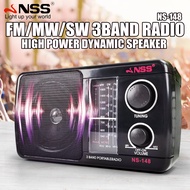 NSS Radio fm am original SW 3 Band Radio with 360° all around HiFi sound and Telescopic antenna Portable Radio fm am sale Radio Support Headphone Jack