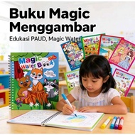 (PS) 2 PCS Alpha Magic Water Book Drawing Educational Drawing Book Water Pen