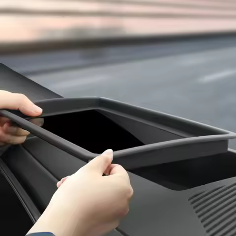 For BMW 5 Series I5 G60 G61 G68 2023-2025 ABS Black Car HUD Head Up Display Protective Cover Interio