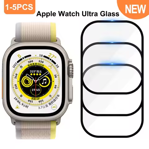 1-5PCS Waterproof Tempered Glass for Apple Watch Ultra 49mm Anti-scratch Full Screen Protector Film 