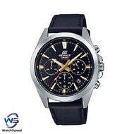 Casio Edifice EFV-630L-1A EFV630L-1A Simple Black Analog Chronograph Men's Sporty Watch