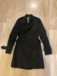 黑色 Burberry 6號 經典款 風衣外套