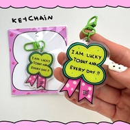 TRI Keychain - LUCKY LUCKY Keychain - Inanimate, cute Keychain - Ngorangbo