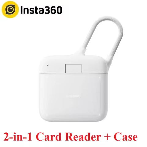Insta360 Original X5/X4/X3/GO Ultra/ Link 2/Ace Pro 2 /GO 3 2-in-1 Card Reader + Case for Insta 360 