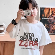 2025 JUSTICE FOR ZARA T-shirt  Kapas Custom Tee Unisex T-shirt Untuk kanak-kanak lelaki dan kanak-ka