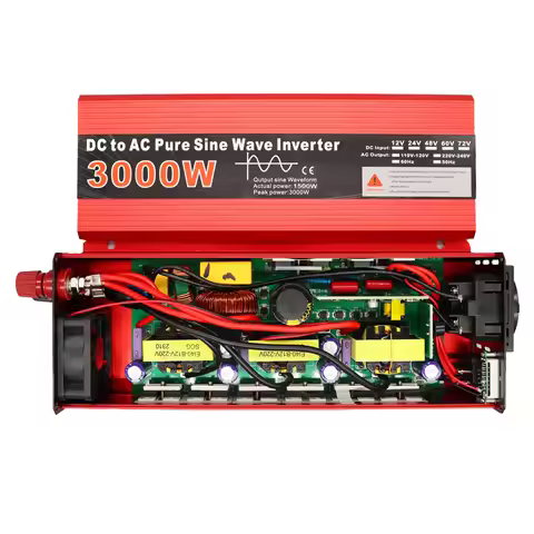 Pure Sine Wave Inverter 3000W Peak Power 1500w Rated Power12v 24v To 220v 100V Dc To Ac Pure Sine In