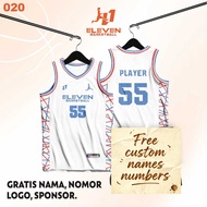 Eleven Basketball - Free Custom Printing Basketball Jersey Name Number 020
