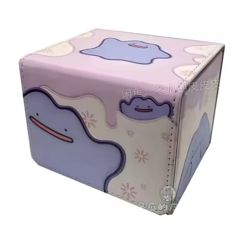 Diy Self Made Ptcg Ditto Cute Card Storage Box Ws Opcg Ptcg Ditto Leather High-End Card Storage Box 