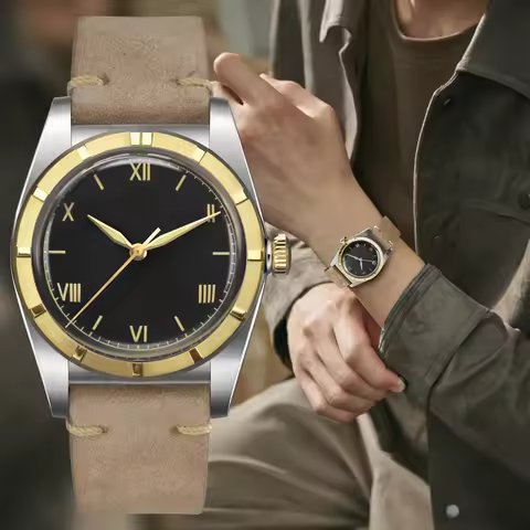 Hestur Watches For Automatic Mechanical movement SW200 Crystal Bubble Back C3 Luminous 36mm Couple S