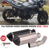 For SUZUKI SV650 SV650X 2016-2021 Motorcycle Exhaust Mid Link Pipe With Muffler AK Racing DB Killer