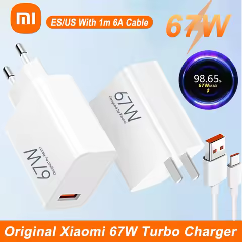 Original 67W Xiaomi Turbo Charge Super Fast Charger EU Adapter For Mi 14 Ultra 13T 12 Lite 11T Redmi