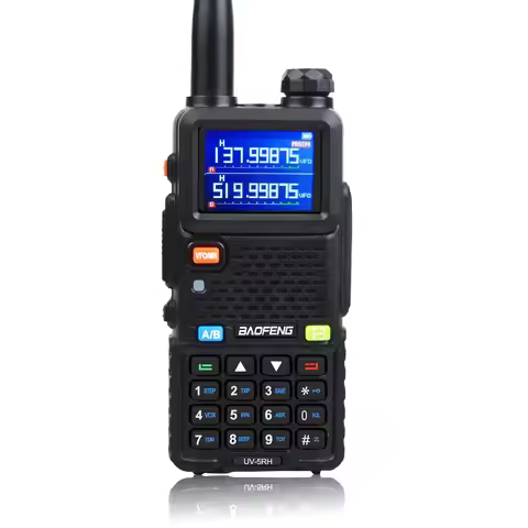 Baofeng UV-5RH 7W VHF UHF 136-174MHz 220-260MHz 400-520MHz Tri-Bands 999Ch Frequency Search Weather 