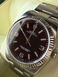 Rolex Oyster Perpetual 36mm 黑面 369 粉紅字 116034