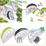 INTERESTING Herb Cutter Stripper, Stainless Steel 7 Holes Vanilla Vegetable Greens Leaf Remover, 2 i