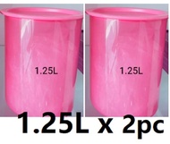 READY STOCK - TUPPERWARE ONE TOUCH CANISTER JUNIOR 1.25L pink x 2pcs