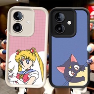 R98 Sailor Moon Casing for Xiaomi Redmi Poco C65 13C K60 Ultra M7 A1 A2 Pro 5G Black and White
