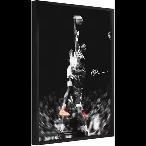 Framed Anthony Edwards Canvas Poster Basketball Wall Art Decor for Boys Room Bedroom x Sports Prints