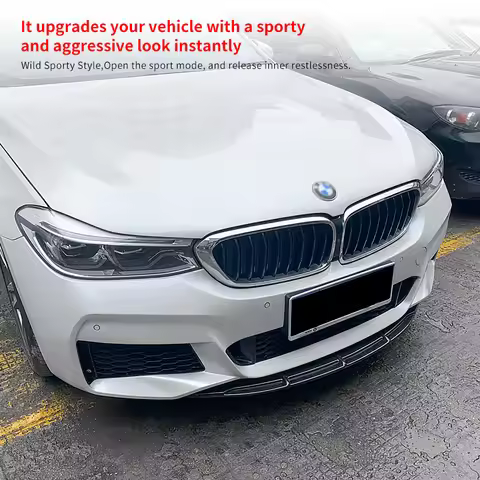 For BMW 6 Series GT G32 630i 640i 2017-2022 Car Decoration Accessory Front Bumper Splitter Lip Body 