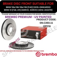 BREMBO GENUINE DISC BRAKE ROTOR (FRONT) FOR BMW 116d 116i 118d 118i [F40] '19YR-ON / X1 [F48, U11] '