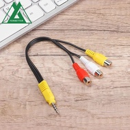 FORBETTER RCA Cable, 3 RCA Female 20cm 3.5mm Cable, Durale Stereo 3.5mm to Cable Audio Video AV