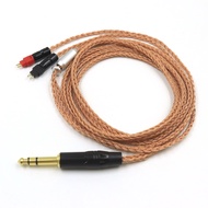 6.35 2.5mm 3.5mm XLR Balanced 16 Core 99% Earphone Cable For Sennheiser HD580 HD600 HD650 HDxxx HD66