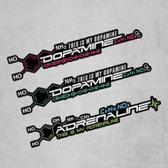 Ready Sticker Unique Creative Dopamine Molecular Car Sticker Adrenaline Motorcycle Electric Bicycle 