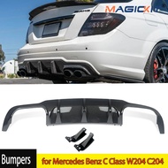 W204 AMG Rear Bumper Diffuser Lip for Mercedes Benz C Class W204 C204 Carbon Look C63 Coupe Rear Spl
