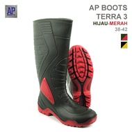 AP Boots AP TERRA 3 HIJAU MERAH - Sepatu boot PVC