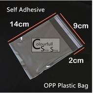 100pcs OPP Self Adhesive Transparent Plastic Bag 9x14cm 0.07mm (thick)