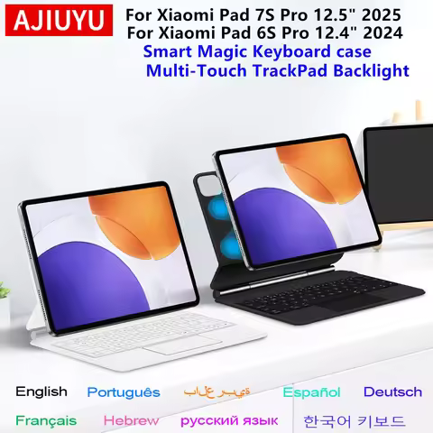 Magic Keyboard For Xiaomi Pad 7S Pro 12.5 inch 2025 Mi Pad 7s 6s Pro 12.4 12.5 Tablet Smart Case Cov