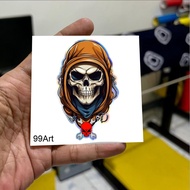 43, cool skull sticker, skull, reflective sticker on, hp, motorbike
