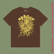 Áo Thun Cotton Phong Cách Đường Phố Mỹ SP5DER in Chữ Lưới Araña Tay Ngắn Thời Trang Mùa Hè Thường Ng