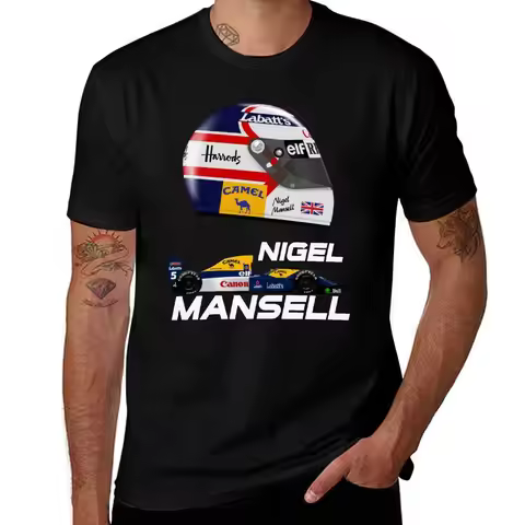 Nigel Mansell 1992 - Williams f1 - Williams FW14b T-Shirt anime man clothes Personalized t-shirt ove