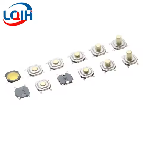 20PCS 5.2x5.2x1.5/1.6/1.7/2/2.3/2.5/3.0/3.5/4/4.3/5.0MM 4 PinSMD Membrane Micro Switch Tactile Push 