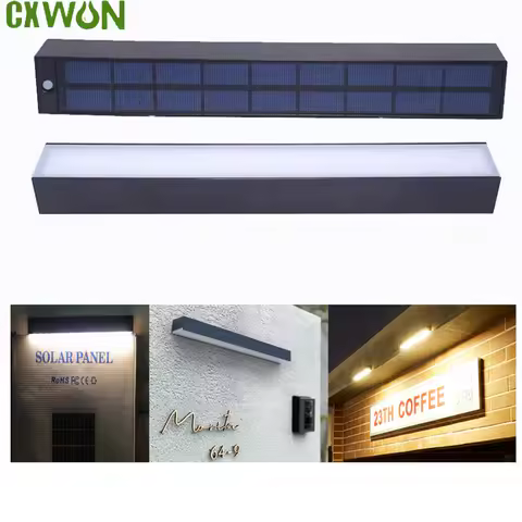 Solar Billboard Lights Led White/Warm Wall Garden Lamp Waterproof IP65 for Address Sign Lights Open 