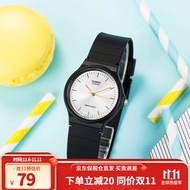 卡西欧（CASIO）时尚简约百搭中性 经典指针黑盘防水石英手表学生考试小表 MQ-24-7E2