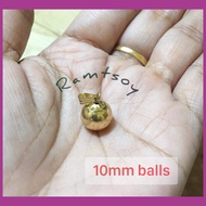 10k gold pendant (8mm and 10mm)