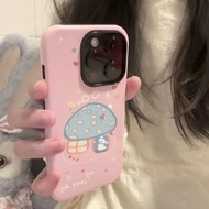 Phone Phone Case Foundation Fresh Puppy's Mushroom Hut Two-in-One Hard Case Suitable for iPhone 12pr