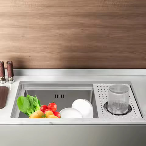 Kitchen Sink, Stainless Steel Kitchen Sink, Stainless Steel Sink with Cup Washer