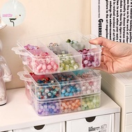 XOITR 1/2/3/4 Tier Transparent Adjustable Staablepartment Slot Plastic Storage Box For Organizing To