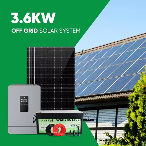 Complete Set Solar Energy Power Storage System 3KW 4KW 5KW Off Grid Hybrid Solar Panel Electric Powe