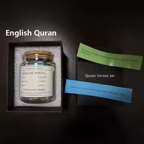 Quran Verse Jar Spiritual Comfort Verses Prayer Bottle Creative Every Emotional Scripture Jars For C