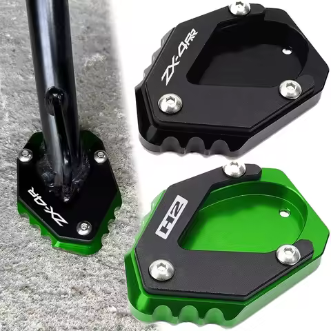 For Kawasaki ZX4R ZX4RR ZX25R ZH2 ZX-4RR ZX-4R zx4rr Aluminum Motorcycle Enlarged Pad Side Stand Foo