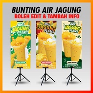 💖BUNTING AIR JAGUNG  DESIGN CANTIK💖FREE DESIGN BOLEH EDIT MAKLUMAT TAMBAH INFO